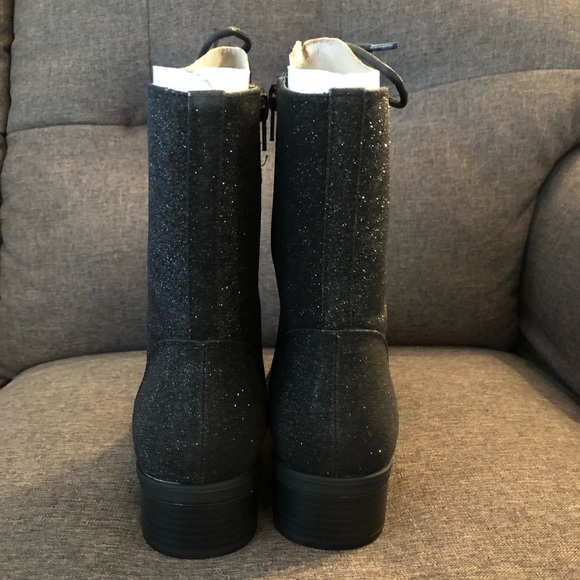 NIB G by Guess Black Sparkly Texture Boots 10 - Picture 4 of 11